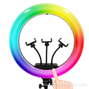 Lámpara de luz de anillo LED regulable grande de 20 pulgadas